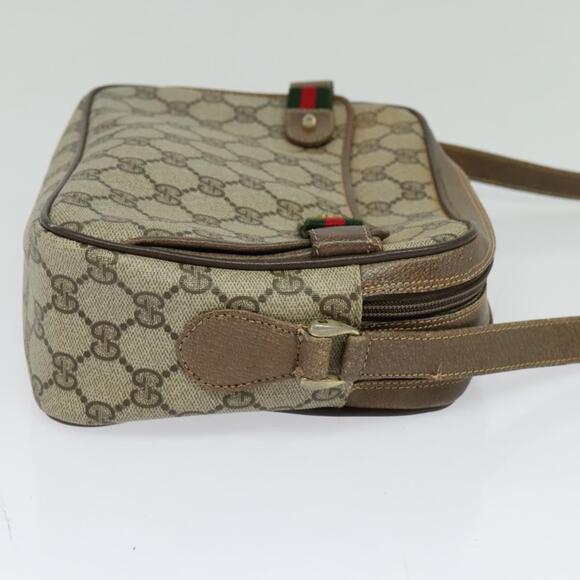 GUCCI GG Supreme Web Sherry Line Bag Pvc Beige Gold 904 02 049 - Picture 5 of 16